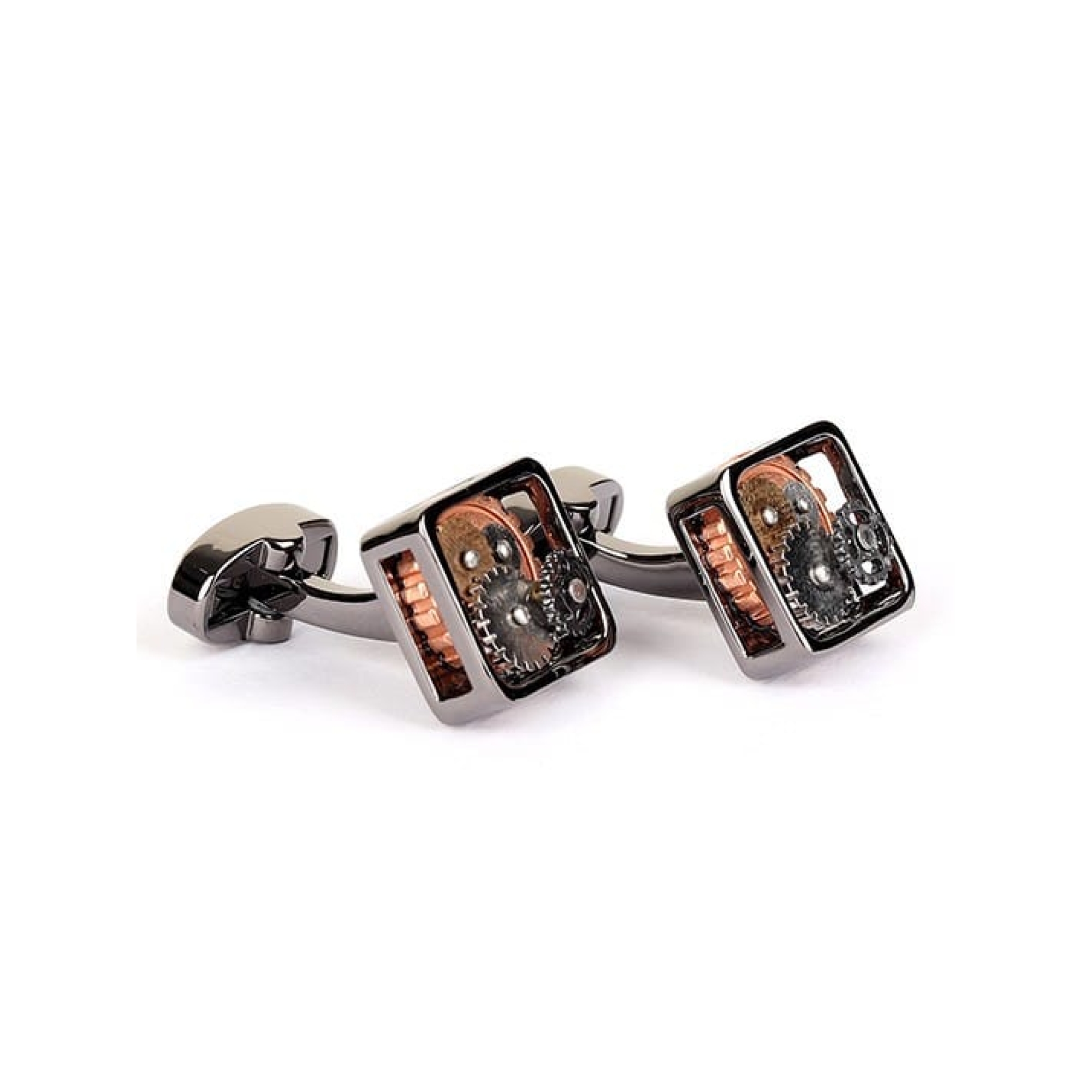 Metallic Square Gear Cufflinks
