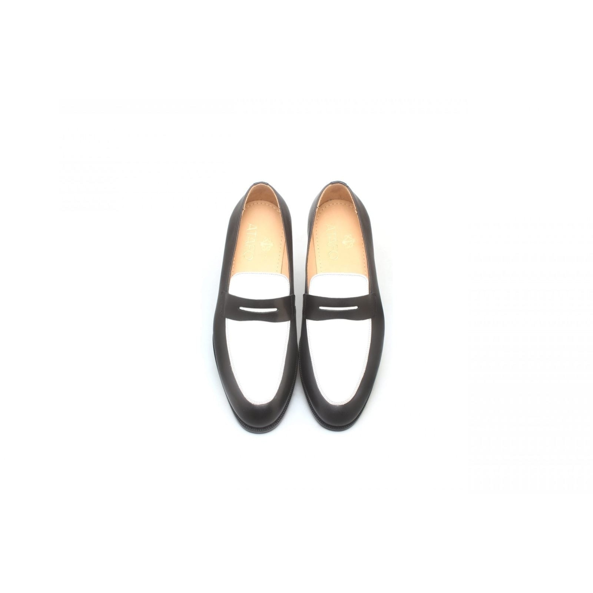 White and Black Penny Loafer