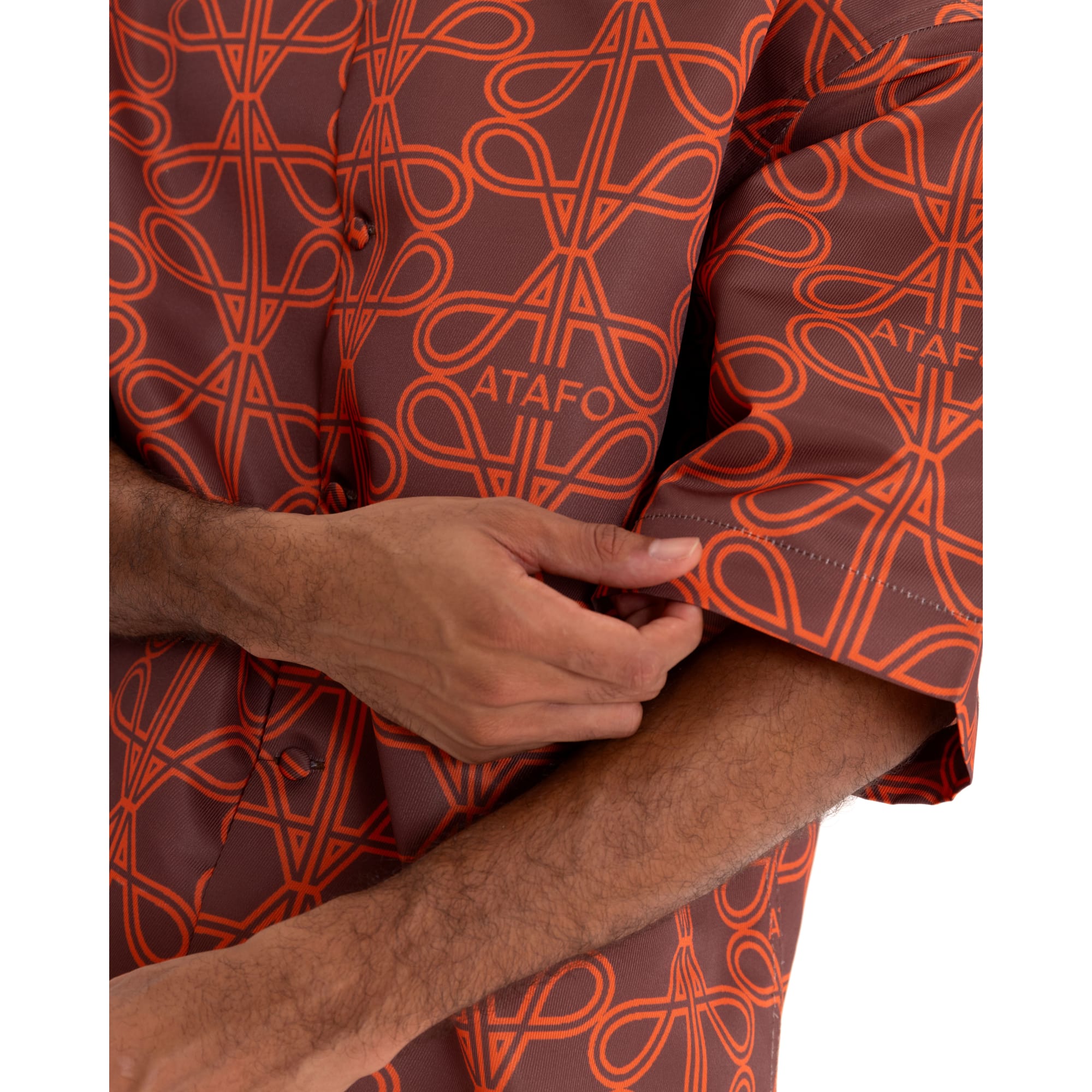ATAFO Satin Cuban collar shirt set with Shorts3